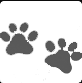 Decorative paw prints